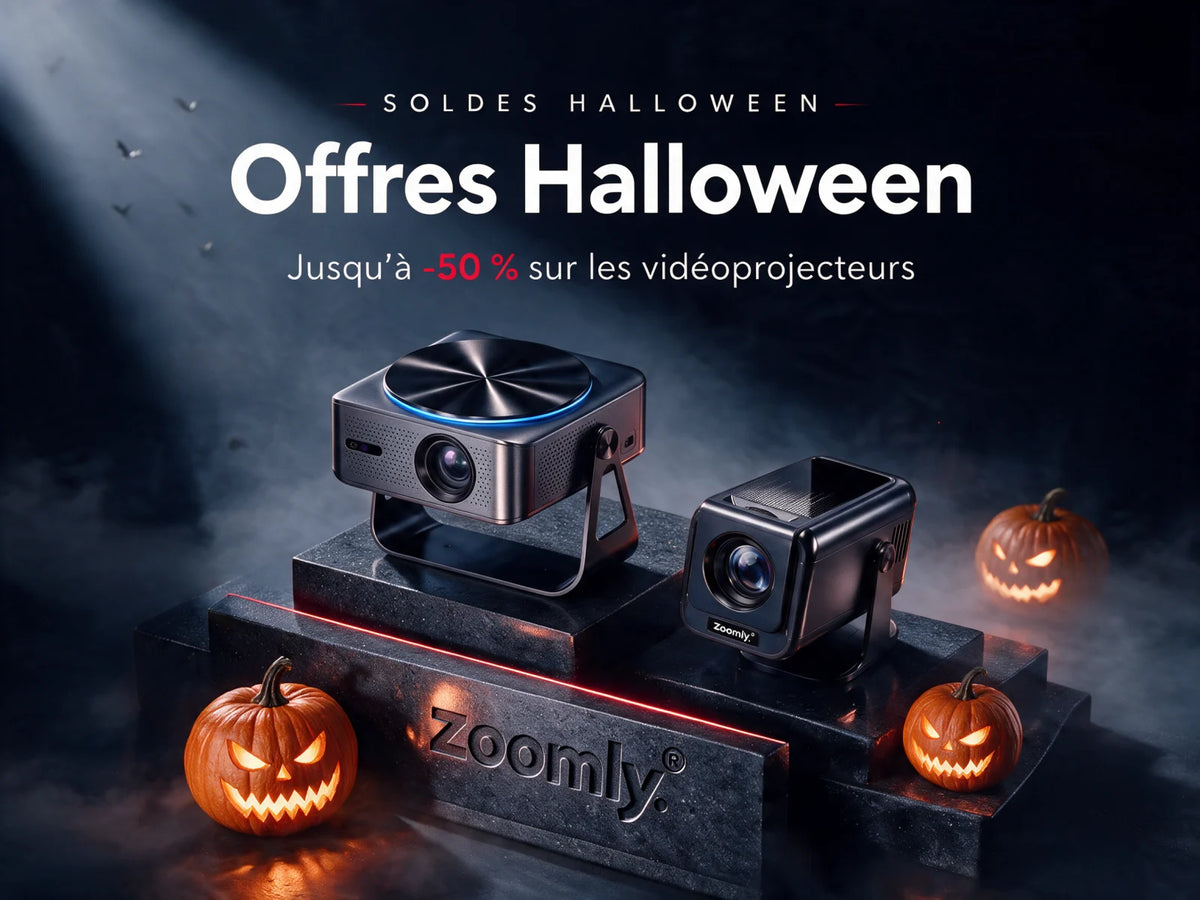 Zoomly Offres Halloween – jusqu’à -50 % sur les vidéoprojecteurs